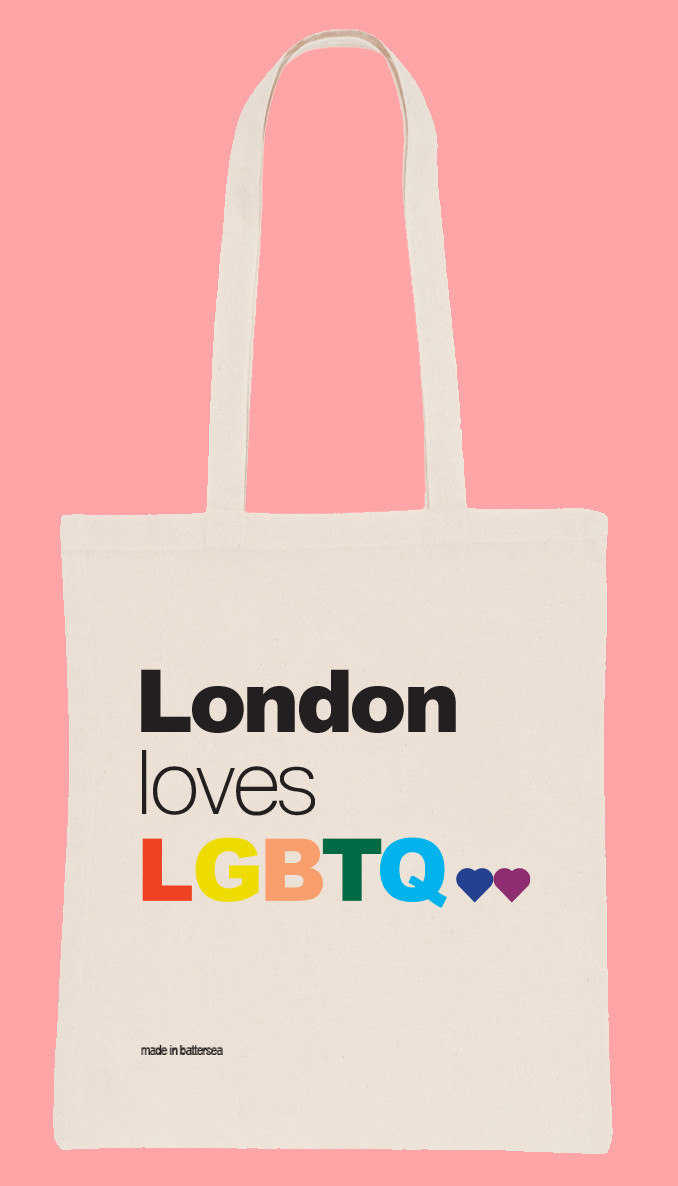 96. London loves LGBTQ Tote Bag